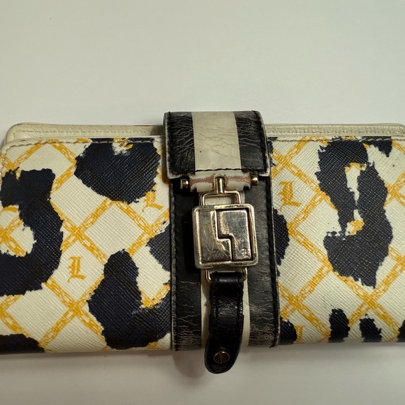 L.A.M.B. Mandeville White Leopard Print Wallet - Picture 1 of 10